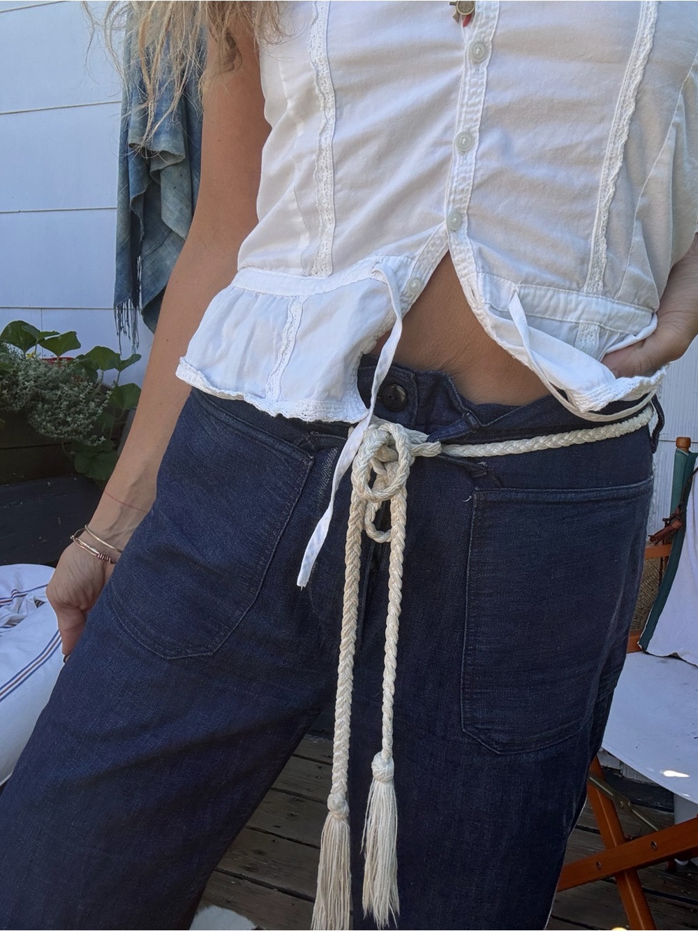 Double RL Dark Indigo Wide-Leg sailor jeans